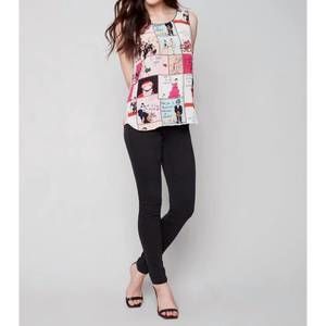 NEW CHARLIE B printed reversible comic cami in comic